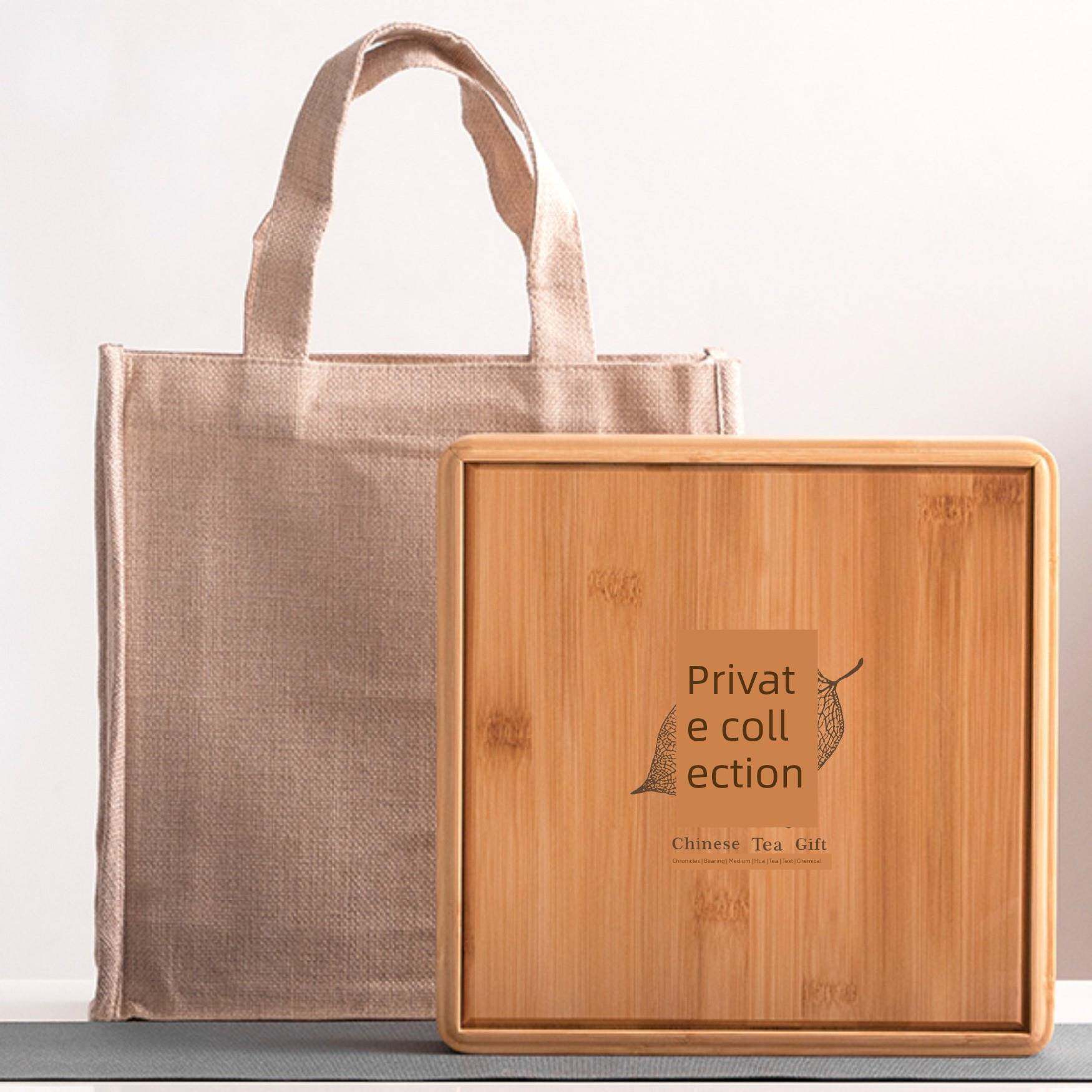 357克茶饼包装盒竹制普洱茶福鼎白茶100克200克单饼茶叶包装礼盒