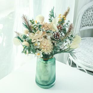 客厅桌面干花圣诞森系花束ins摆设装饰复古玫瑰花南栖于野永生花