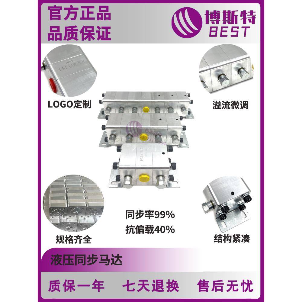 液压同步马达液压同步分流马达油泵一分四FMA油缸同步阀分流集流
