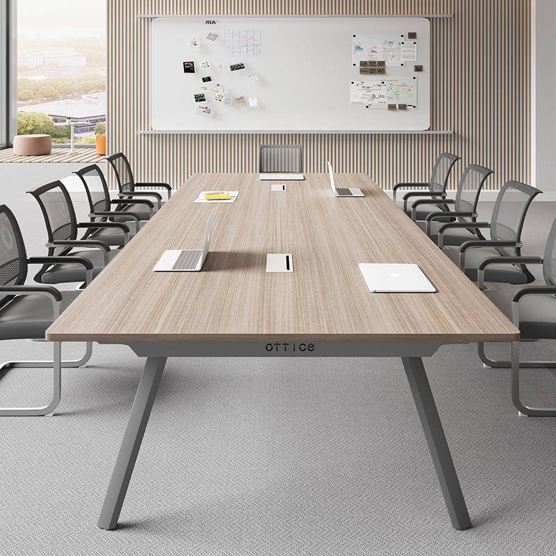 会议室桌椅组合开会长条桌会议桌简约现代大型员工商务洽谈桌多人