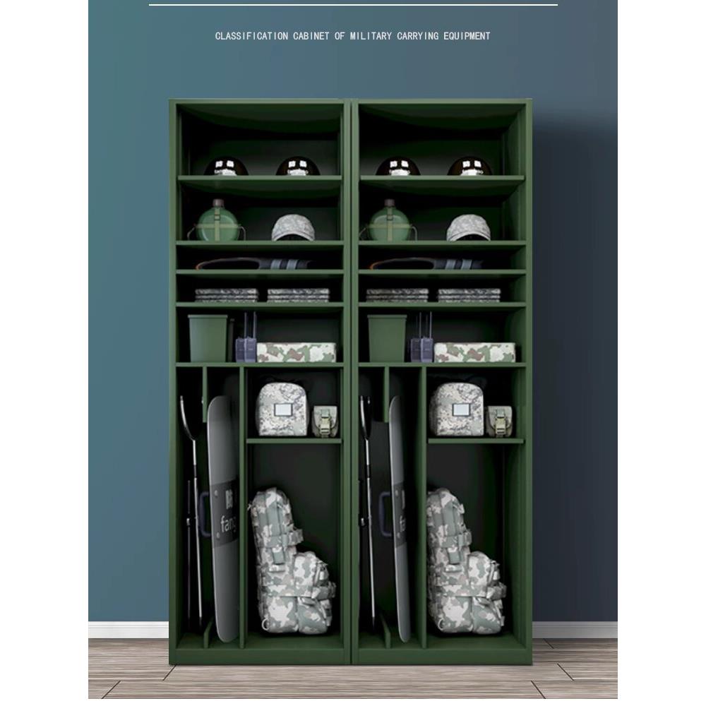 指挥器材柜单人战斗装备携行柜防爆物资存放柜背囊头盔盾牌组合柜
