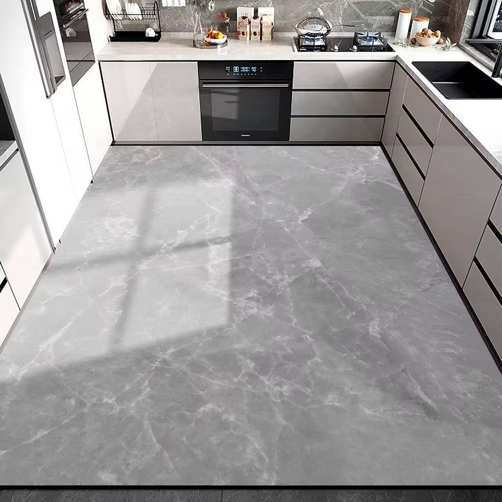 厨房地垫防滑防油可擦免洗pvc防水耐脏地毯家用专用厨房满铺地垫