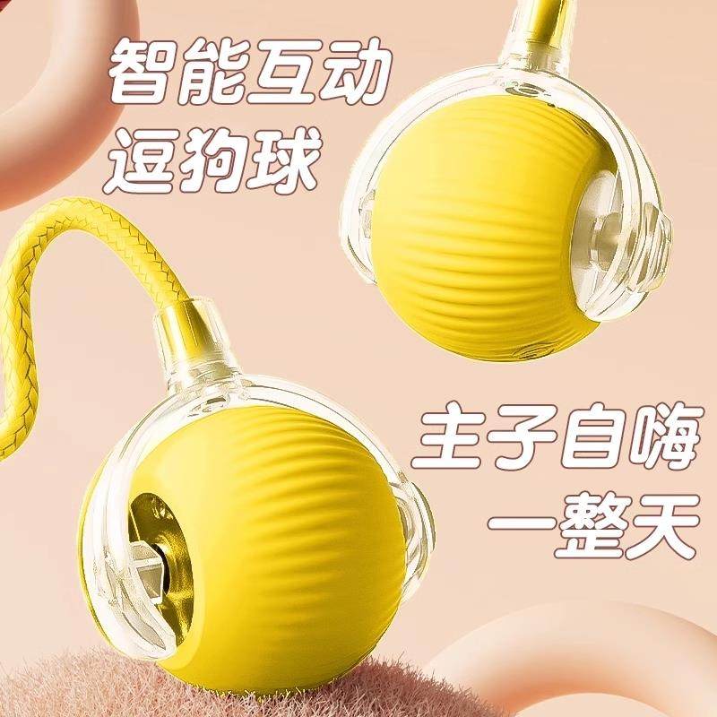 狗狗玩具球自动遛狗智能电动逗狗耐咬小狗玩的宠物狗自嗨解闷-1