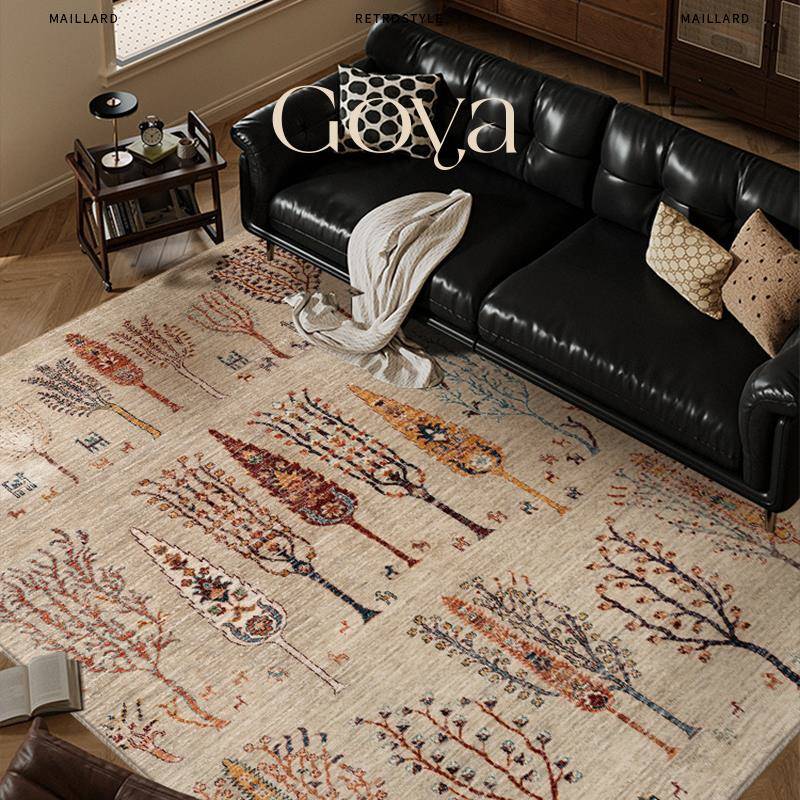 Goya中古民族风美式客厅地毯2025新款覆古高级感轻奢法式卧室床边