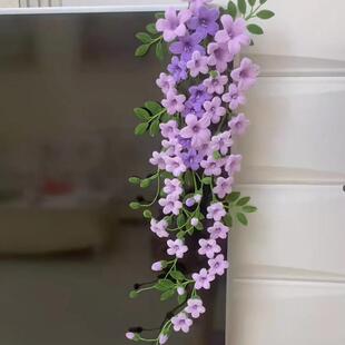 64朵加密凌霄花扭扭棒手工diy全套材料包客厅空调悬挂爬墙仿真花