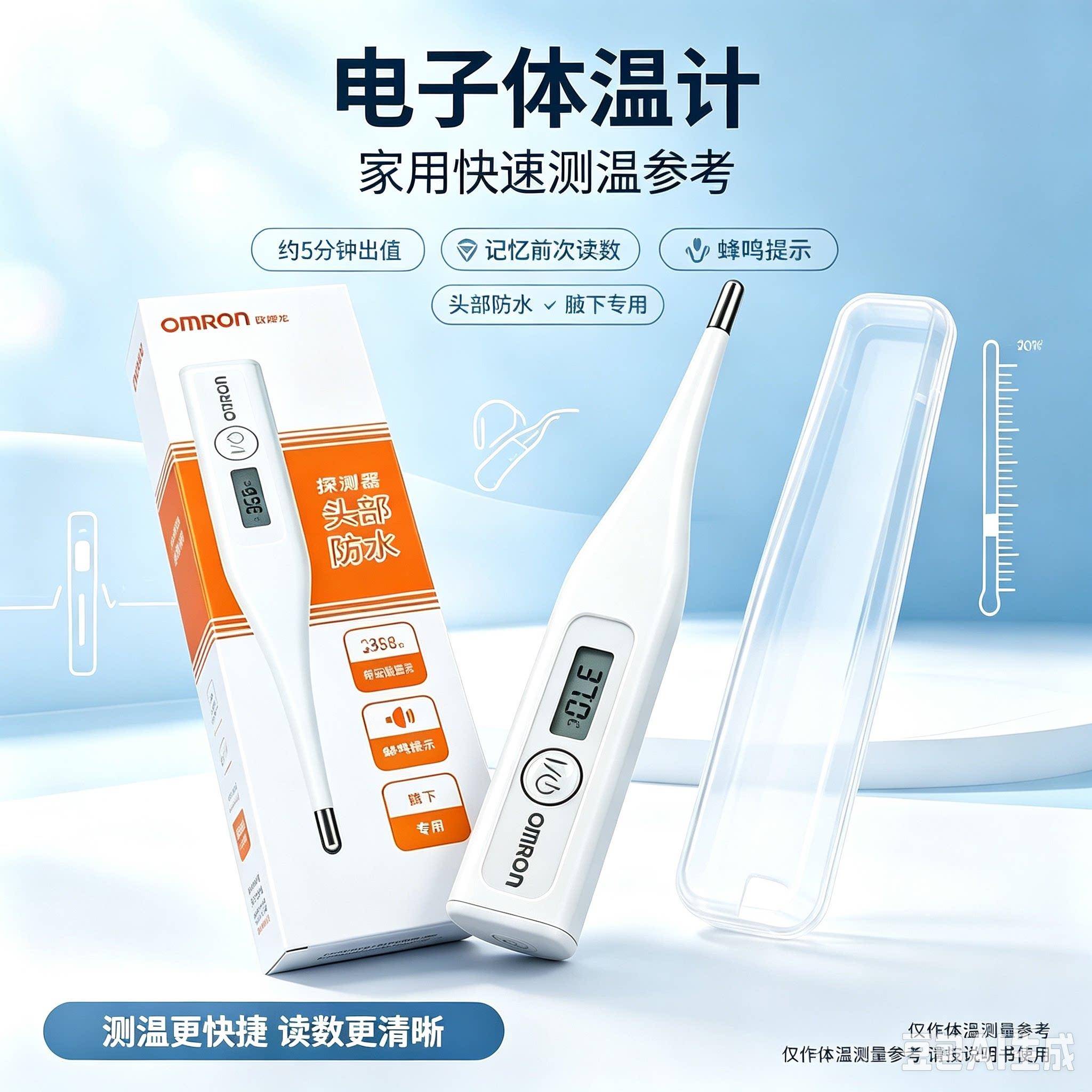欧姆龙电子医用体温计MC-246婴儿成人男女家用温度计非额温枪腋下