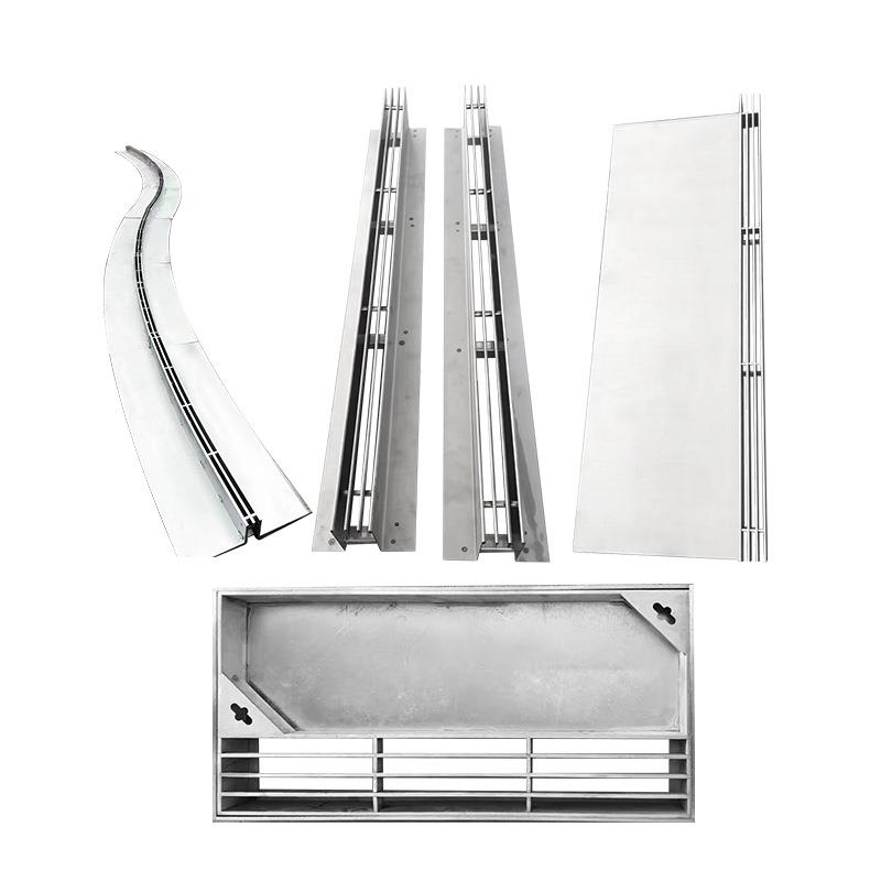 线性排水沟304不锈钢地沟U型槽缝隙式盖板室外下水道排水沟水槽盖