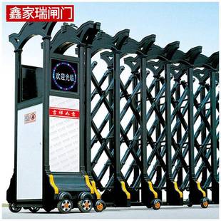 304不锈钢遥控闸门工厂大门无轨自动伸缩门电动折叠门伸缩围栏