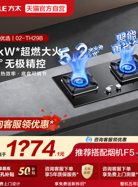 方太燃气灶02-TH29B嵌入式双灶家用液化天然气煤气灶具官方旗舰店