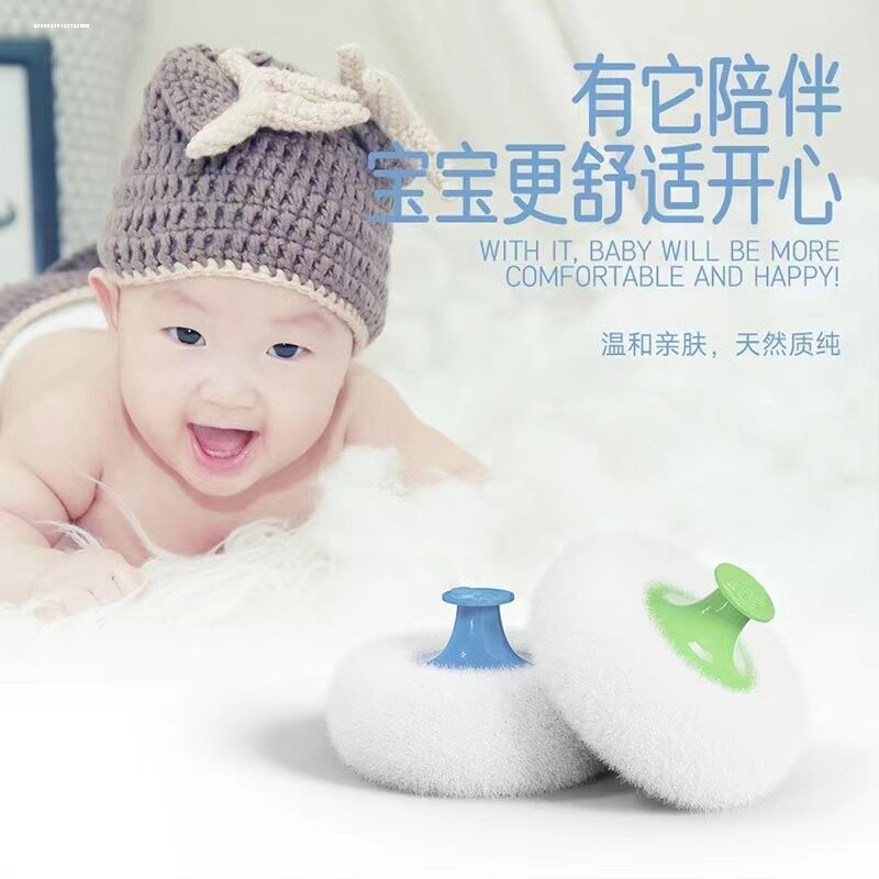 宝宝爽身粉盒子痱子粉盒子带粉扑自动出粉空盒储粉式新生婴儿用品