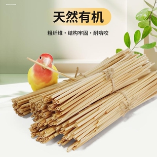 鹦鹉天麦秆啃咬玩具麦秸秆磨牙磨爪解闷自嗨训练插尾巴自嗨牡丹