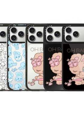 黑皮顽皮兔系列手机壳苹果17ProMax适用iPhone16Pro可爱卡通顽皮猫15Plus少女爆款14防摔保护套13硬壳12