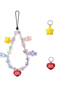 明星同款爱心熊新款手机挂链蝴蝶精美饰品经典银白珍珠手机挂饰