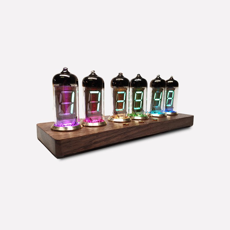 前苏联IV11荧光管时钟辉光数码管台钟语音控制电子管学生闹钟