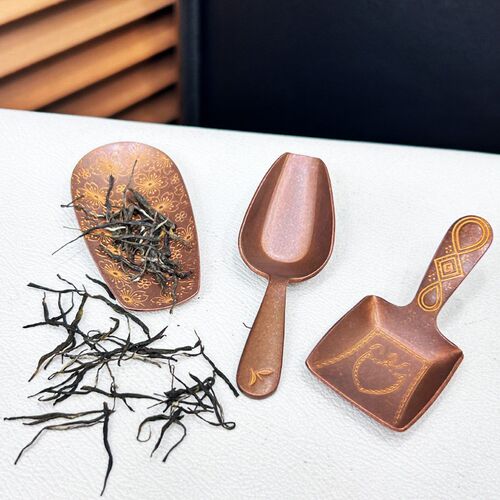 迷你紫铜茶叶勺茶匙咖啡铲子取茶叶工具铜契茶则中式复古功夫茶道