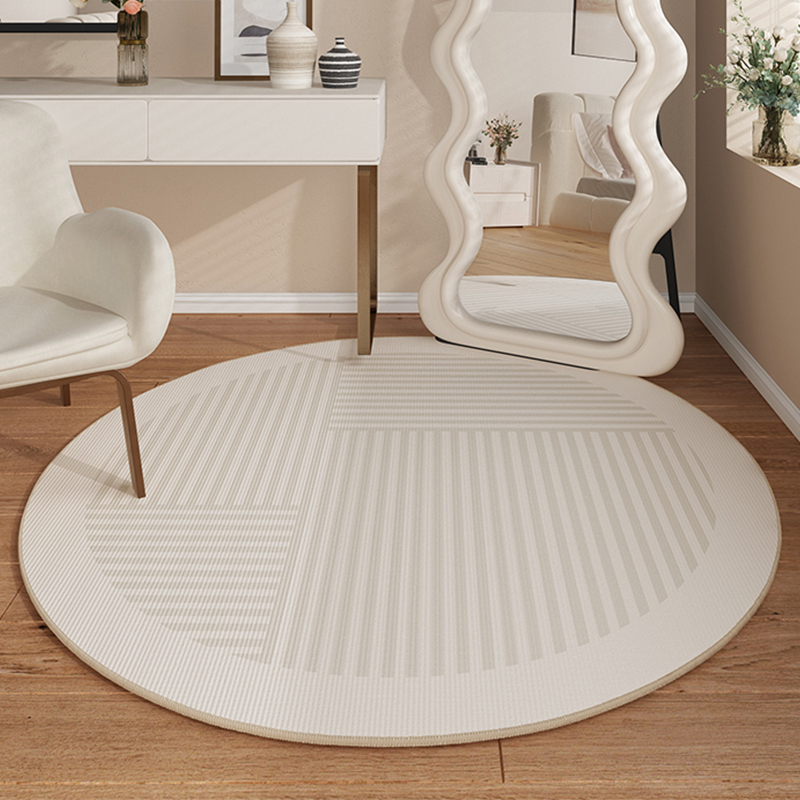 圆形衣帽间地毯简约梳妆台全身镜试衣镜地垫卧室床边毯隔音防滑垫