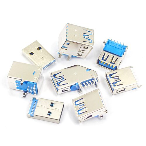 USB3.0-AM/AF 90/180度 USB A母座A公头B母方口 A型B型接口连接器