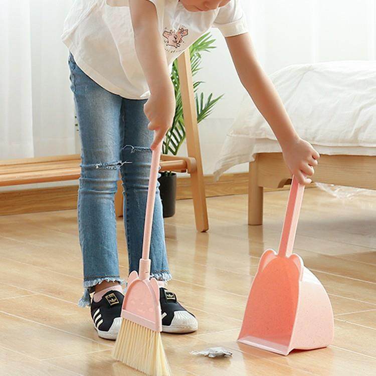 迷你小扫把簸箕套装 儿童学习扫地工具 家用软毛笤帚扫帚撮箕组合