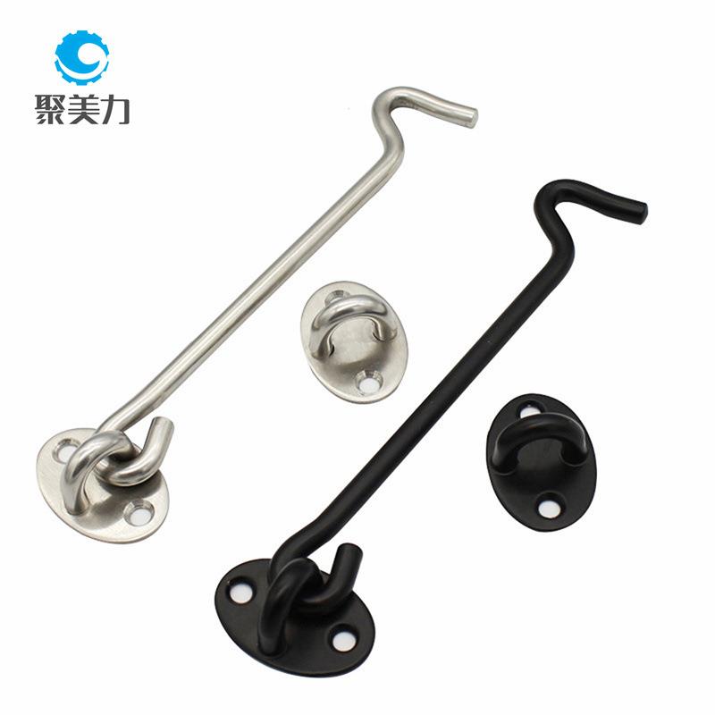 加厚不锈钢风钩 黑色老式窗钩配件门窗挂钩 扎钩搭钩风勾