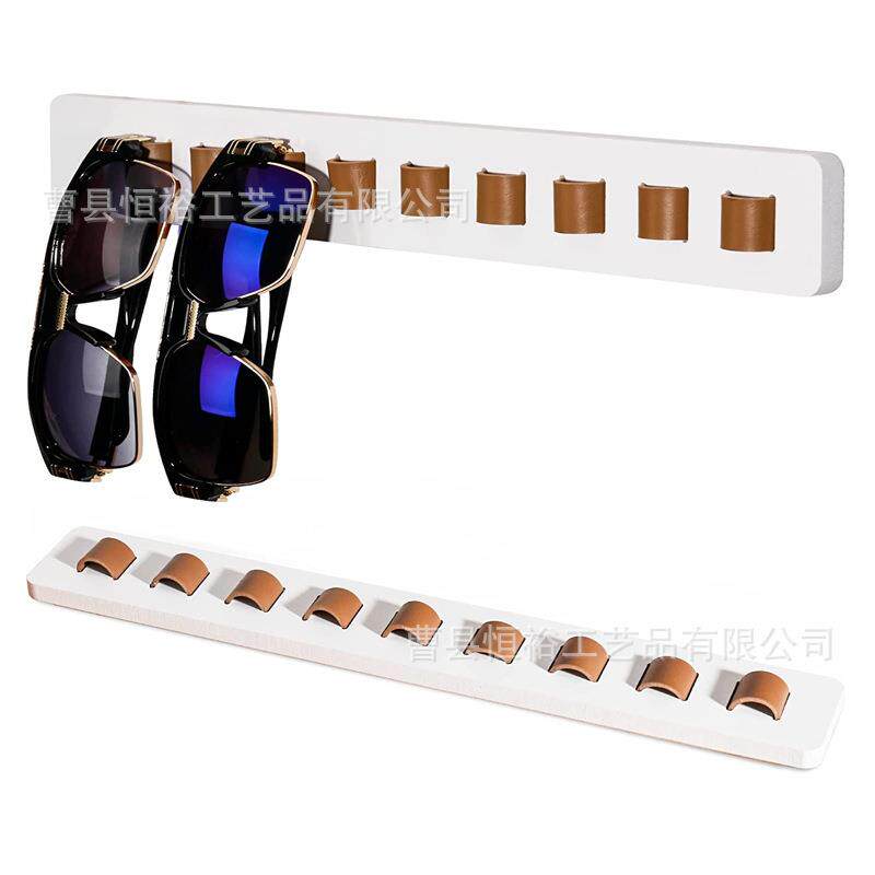 眼镜收纳架实木壁挂架木质太阳镜陈列架壁挂式墙上墨镜收纳架
