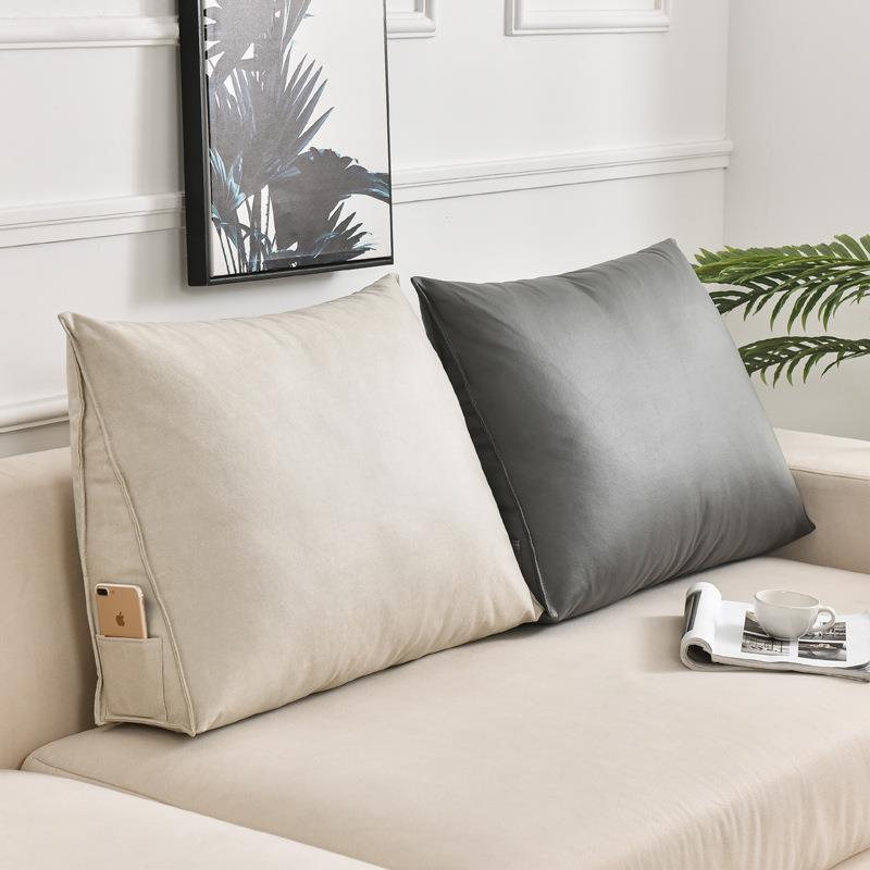 三角长方形沙发靠垫床头靠枕榻榻米大靠背软包抱枕腰枕靠背垫腰垫