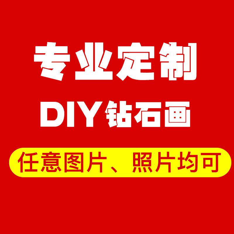 钻石画满钻DIY照片来图设计 客厅装饰画5d钻石画 画布尺寸