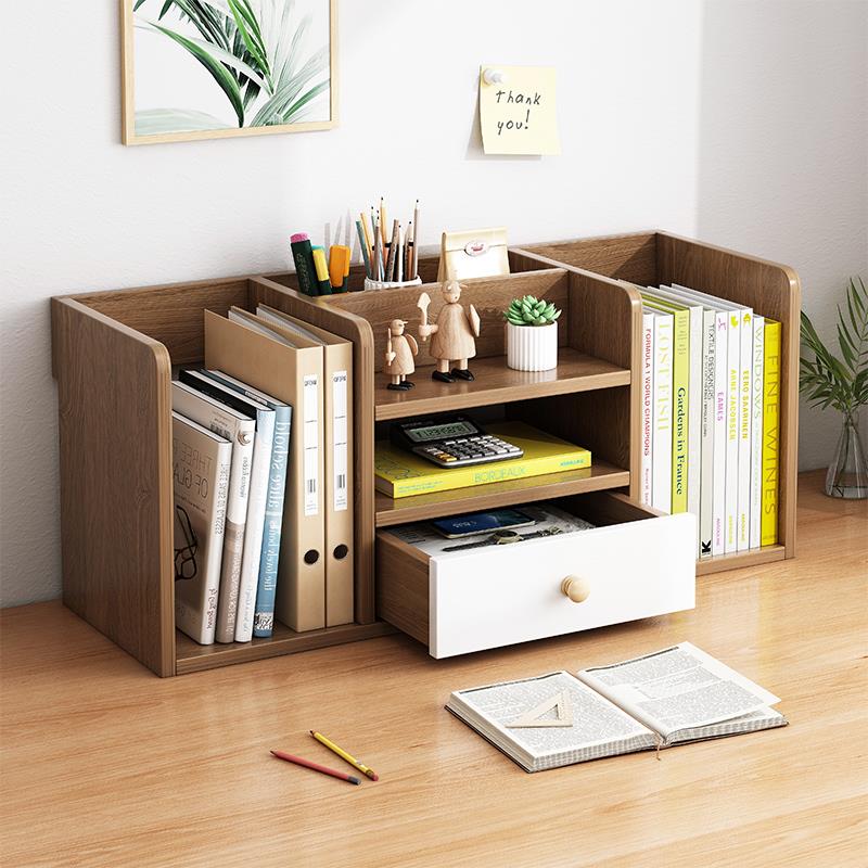 RI0T桌面书架转角整理儿童小书柜置物架办公桌上收纳架书桌工位文