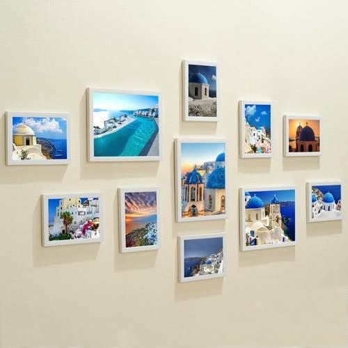 简约现代照片墙装饰免打孔创意相片墙贴相册背景墙相框挂墙贴组合