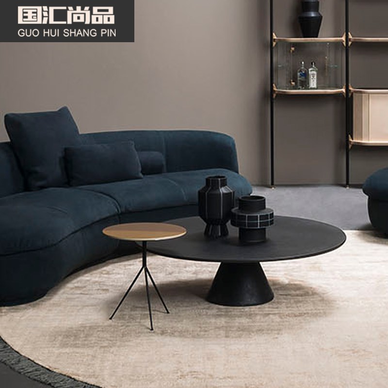 轻奢极简客厅茶几复刻baxter蘑菇角几设计师金属大小圆形组合茶几