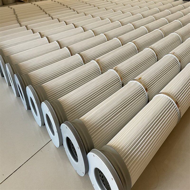 除尘滤筒焊接烟尘快拆净化器聚酯纤F维覆膜阻燃水泥仓顶除尘滤芯