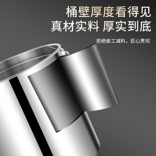 幼儿园商用手提桶储油桶汤桶带盖食堂储水桶 304不锈钢水h桶手提式