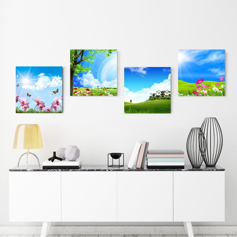 田园装饰画风景挂画楼梯间过道壁画餐厅饭厅背景墙画儿童房卧室画图片
