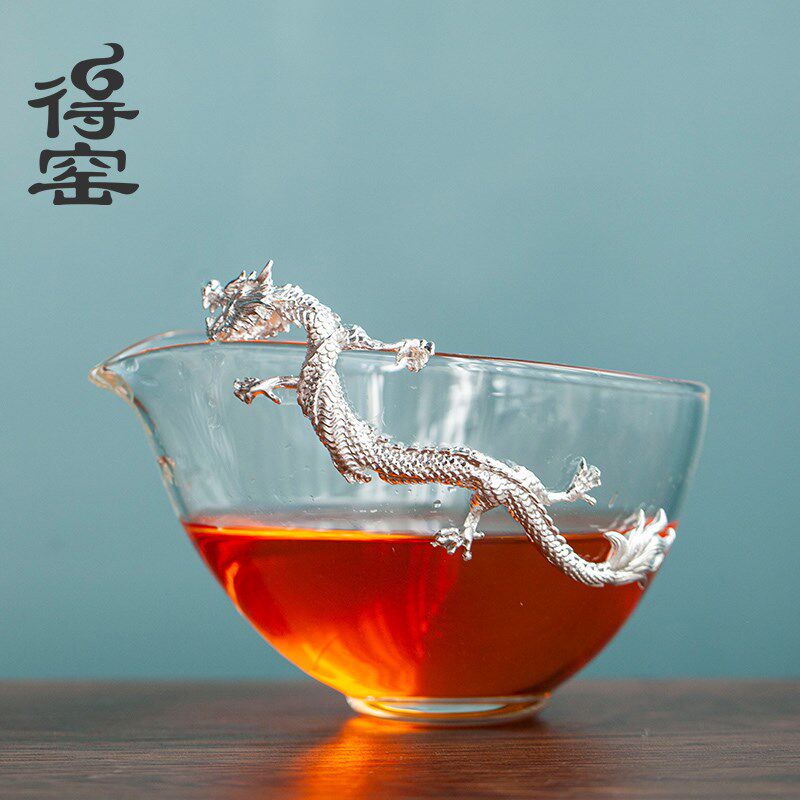 得窑玻璃公道杯茶漏套装一体茶海单个高档公杯加厚耐热分茶器创意