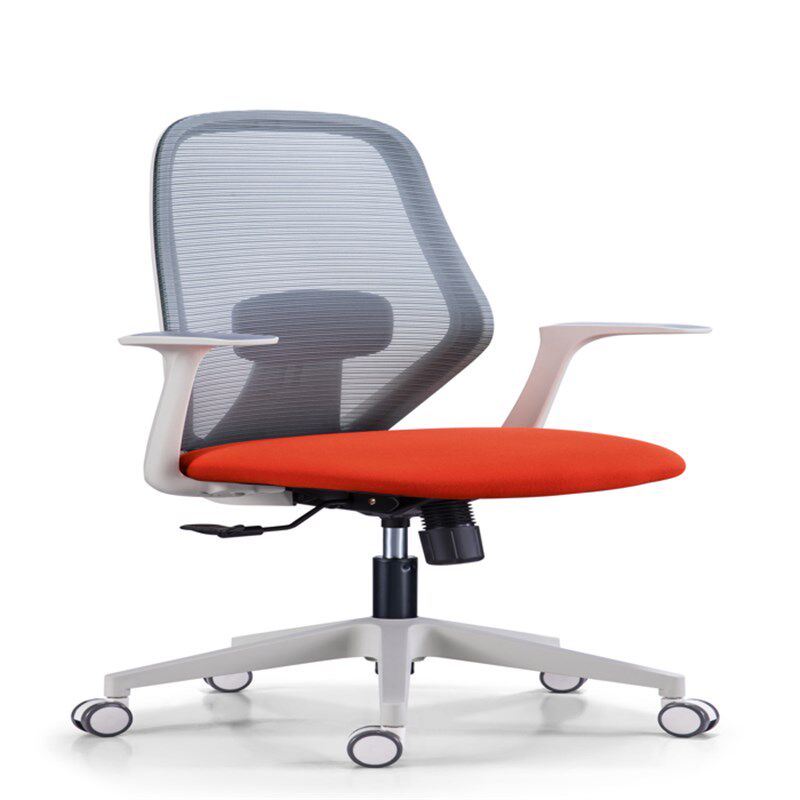 电竟护腰培训电脑会议透气网布旋转可躺办公椅子简V约升降久坐不