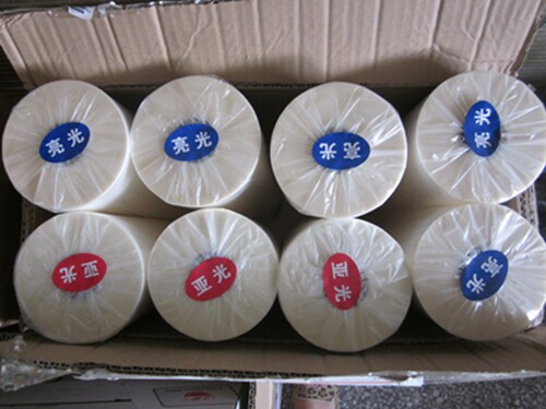 预涂膜 1寸芯 BOPP膜 哑膜 宽460mm*300m 覆膜机膜 亮膜  光亮膜