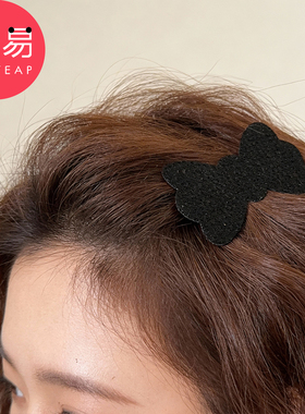 刘海贴C1zb551-刘海侧边发贴蝴蝶结前额碎发贴黑色刘海贴女发饰