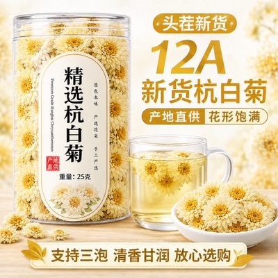 浙江杭白贡菊特正宗优级胎