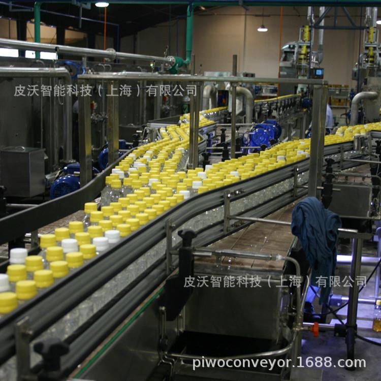 缓存堆积 批量链板饮料输送线打码扫描 空瓶罐装 装箱 码垛输送线