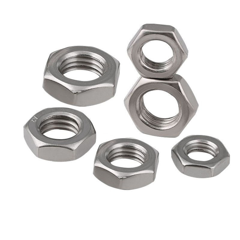 304316不锈钢六角薄螺母正反牙GBA6173细牙细扣GB6172六角薄扁螺