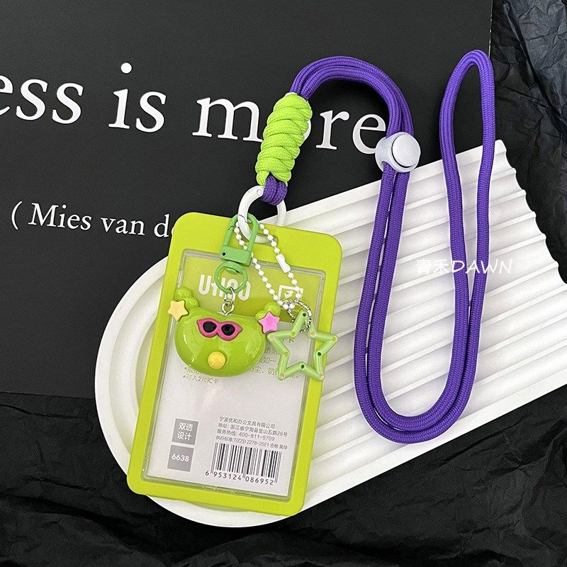 ins风可爱挂脖k卡套透明学生校园饭卡公交地铁门禁工作证挂绳胸牌