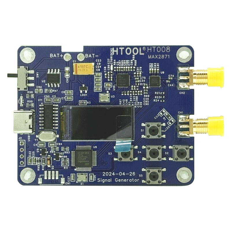 HT008 射频信号发射器 q23.5-6000Mhz 射频信号源发送器 串口控制