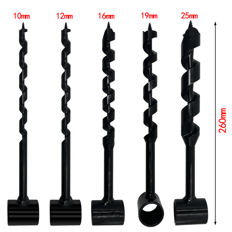 手拧支罗钻木工加长麻花钻v头野外深孔钻孔器扩孔手动钻头单翼钻
