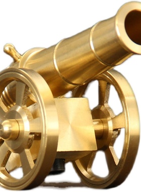 纯黄铜大炮摆件模型意大利炮铜A开业礼炮把件可放炮火炮金属车铜