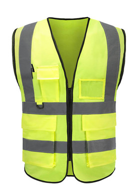 反光背心b马甲黄色安全服夜间警示交通安全环卫工人施工驾驶员骑