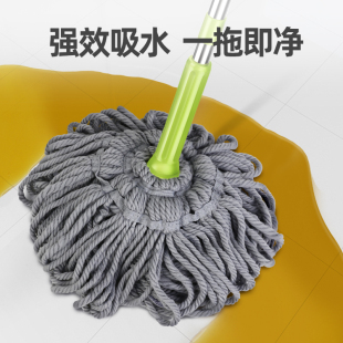 布墩 自拧水旋转拖把懒人家用免手w洗一拖拖布净线地拖挤水棉老式
