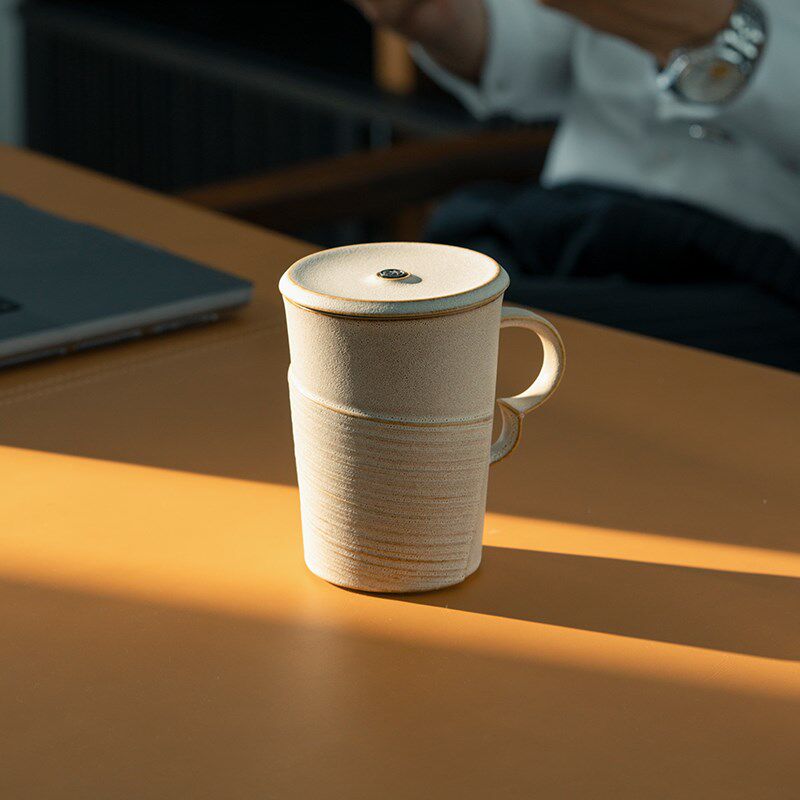 万仟堂茶杯陶瓷办公室泡茶杯个人专用大容量办S公杯家用茶杯抱拙