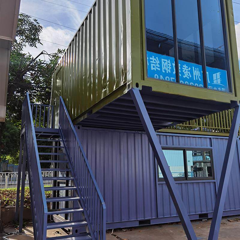 拼接集装房创意二拼接集装层集装箱商箱业街可移商铺集组动合式展