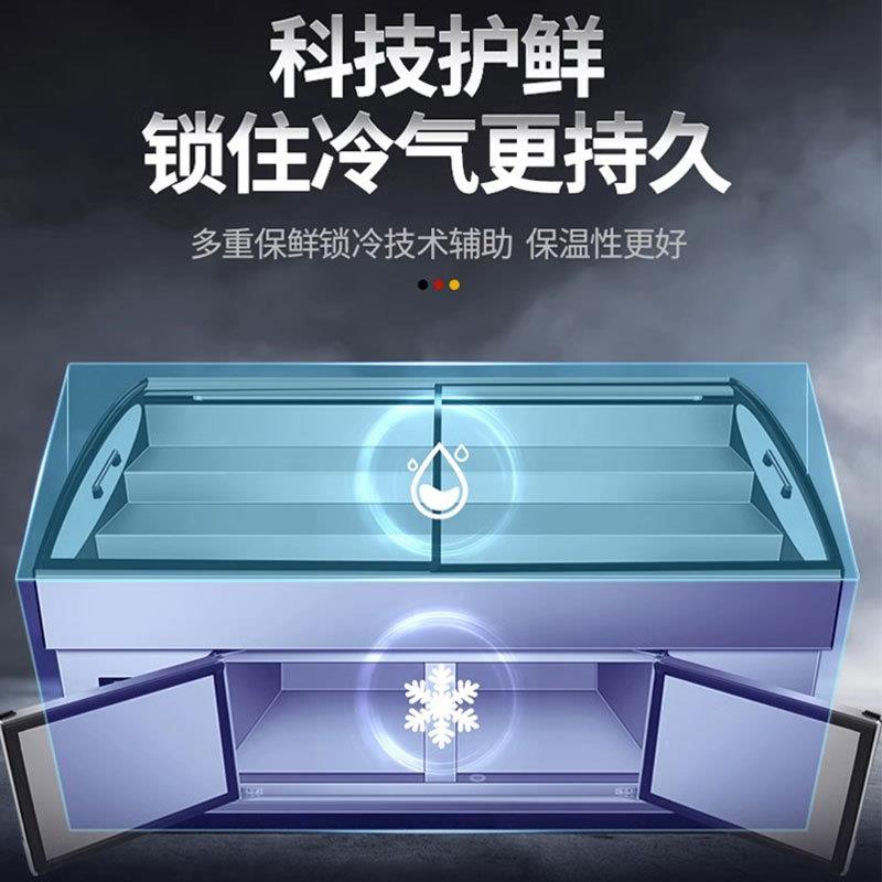 雪阶梯保鲜柜菜商多功能双温双控海鲜烧烤冷冻用点柜253明潮档冷