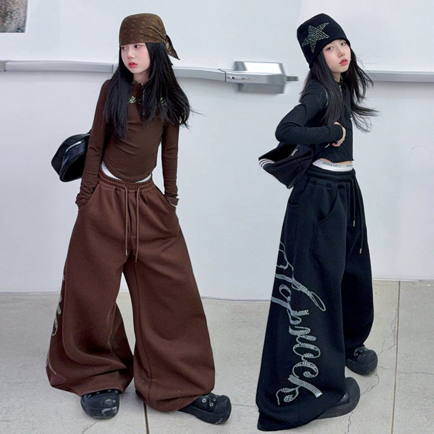 春秋女童街舞爵士演出服套装