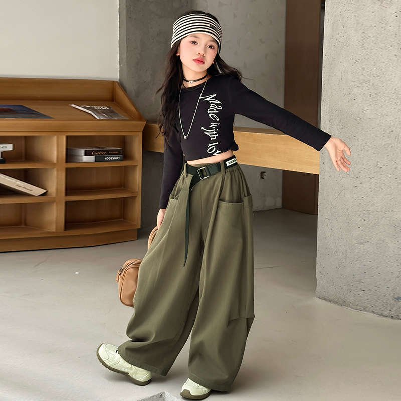 爵士舞女童装超好看韩系套装